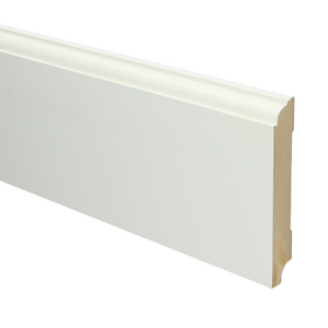 MDF Eigentijdse plint 115x18 wit voorgelakt RAL9010 - lengte 240cm