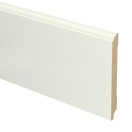 MDF Eigentijdse plint 120x12 wit voorgelakt RAL9010 - lengte 240cm