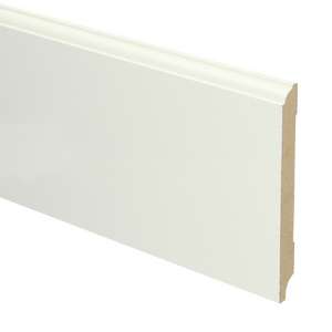 MDF Eigentijdse plint 120x12 wit voorgelakt RAL9010 - lengte 240cm