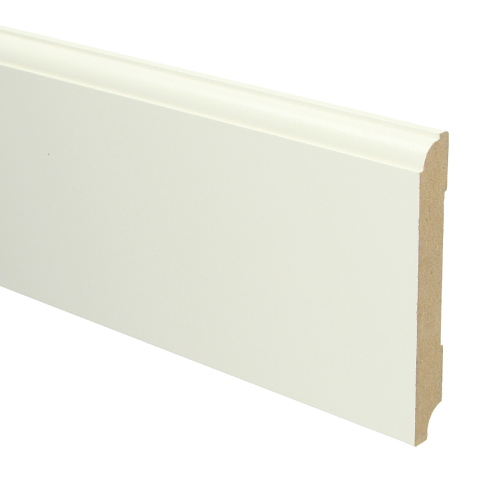 MDF Eigentijdse plint 120x15 wit voorgelakt RAL9010 - lengte 240cm