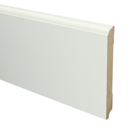 MDF Eigentijdse plint 150x15 voorgelakt RAL9010 - lengte 240cm