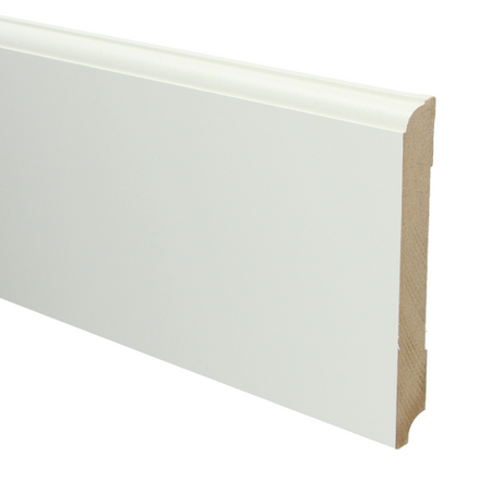 MDF Eigentijdse plint 150x18 wit voorgelakt RAL9010 - lengte 240cm