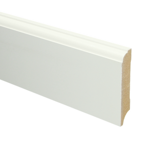 MDF Eigentijdse plint 70x12 wit voorgelakt RAL9010 - lengte 240cm