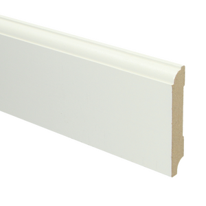 MDF Eigentijdse plint 90x15 wit voorgelakt RAL9010 - lengte 240cm