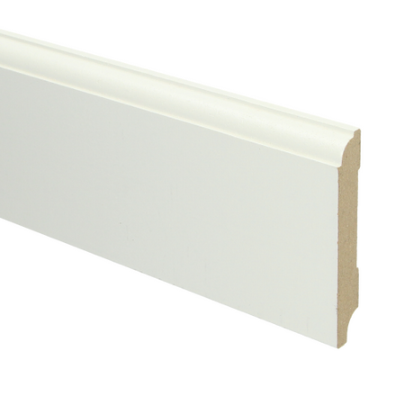 MDF Eigentijdse plint 90x18 voorgelakt RAL9010 - lengte 240cm