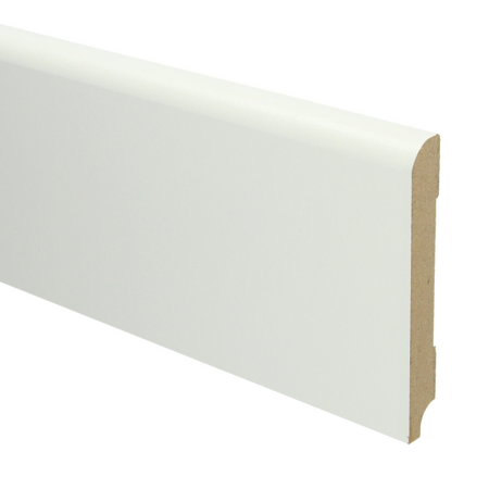 MDF Koloniale plint 120x15 wit voorgelakt RAL9010 - lengte 240cm