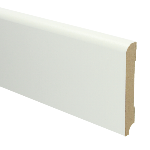 MDF Koloniale plint 120x18 wit voorgelakt RAL9010 - lengte 240cm