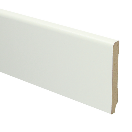 MDF Koloniale plint 90x12 wit voorgelakt RAL9010 - lengte 240cm