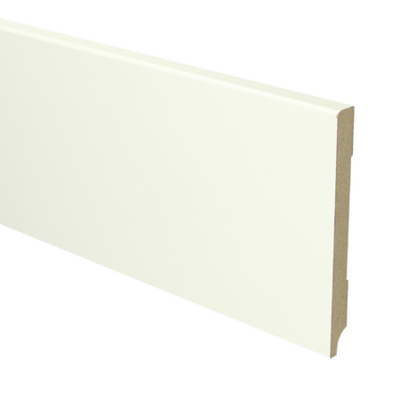 MDF Moderne plint 120x12 voorgelakt RAL9010 - lengte 240cm