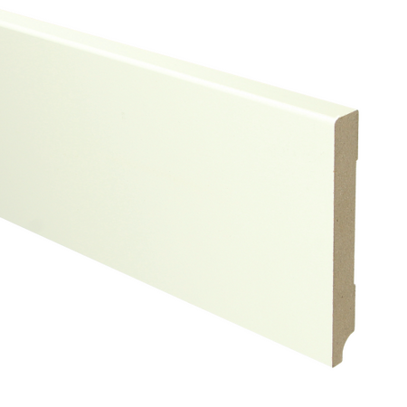 MDF Moderne plint 120x15 voorgelakt RAL9010 - lengte 240cm