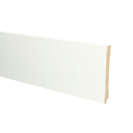 MDF Moderne plint 120x18 voorgelakt RAL9016 - lengte 240cm