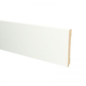 MDF Moderne plint 120x18 voorgelakt RAL9016 - lengte 240cm