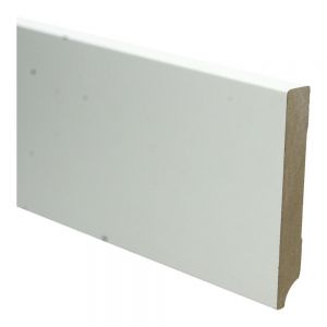 MDF Moderne plint 120x18 wit voorgelakt RAL9010 - lengte 240cm