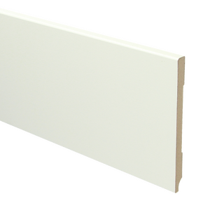 MDF Moderne plint 120x9 voorgelakt RAL9010 - lengte 240cm