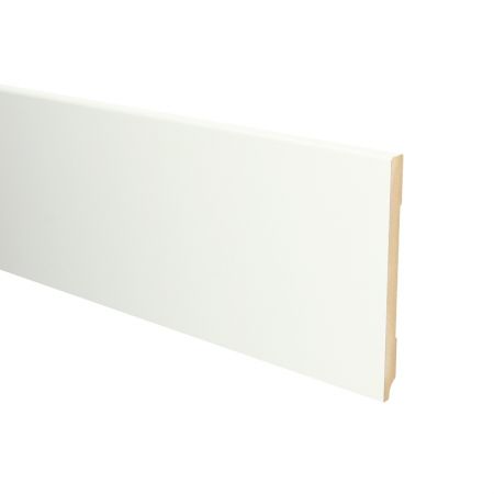 MDF Moderne plint 150x12 voorgelakt RAL9016 - lengte 240cm