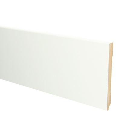 MDF Moderne plint 150x15 voorgelakt RAL9016 - lengte 240cm