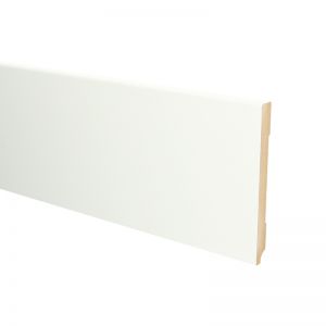 MDF Moderne plint 150x15 voorgelakt RAL9016 - lengte 240cm