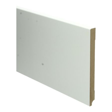 MDF Moderne plint 190x15 wit voorgelakt RAL9010 - lengte 240cm