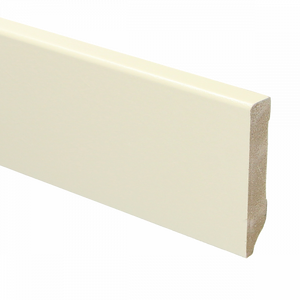 MDF Moderne plint 70x12 voorgelakt RAL9001 - lengte 240cm (Bundel 10 stuks)