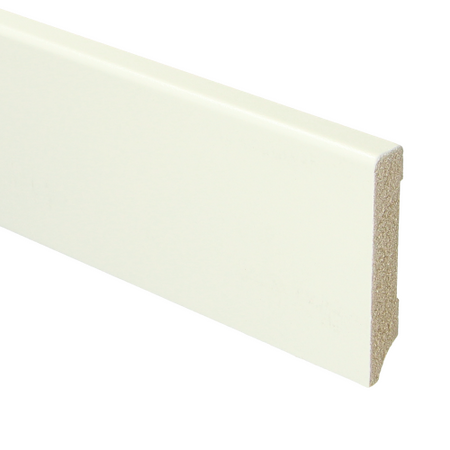 MDF Moderne plint 70x12 voorgelakt RAL9010 - lengte 240cm