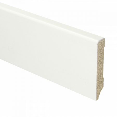MDF Moderne plint 70x12 voorgelakt RAL9016 - lengte 240cm (Bundel 10 stuks)