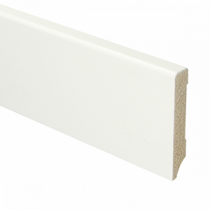 MDF Moderne plint 70x12 voorgelakt RAL9016 - lengte 240cm (Bundel 10 stuks)