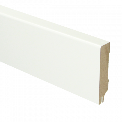MDF Moderne plint 70x15 voorgelakt RAL9016 + uitsparing - lengte 240cm