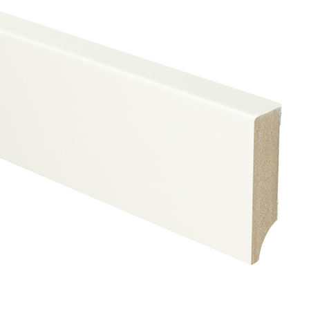 MDF Moderne plint 70x18 voorgelakt RAL9016 - lengte 240cm