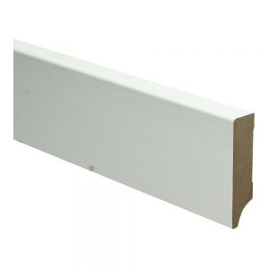 MDF Moderne plint 70x18 wit voorgelakt RAL9010 - lengte 240cm