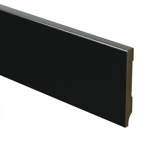 MDF Moderne plint 70x9 voorgelakt RAL9005 - lengte 240cm