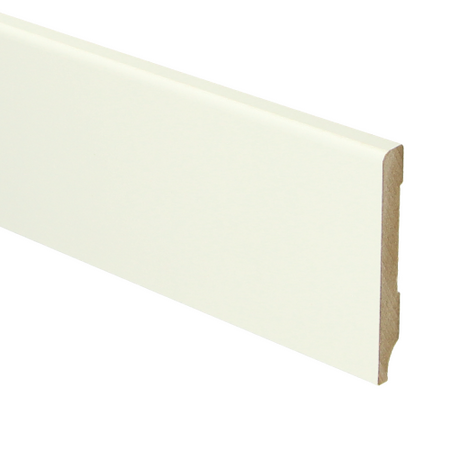 MDF Moderne plint 70x9 voorgelakt RAL9010 - lengte 240cm