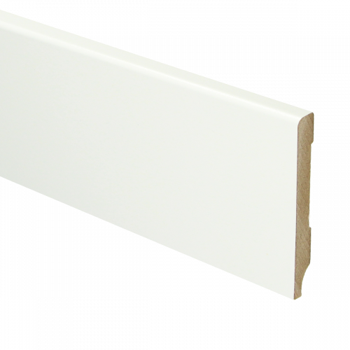 MDF Moderne plint 70x9 voorgelakt RAL9016 - lengte 240cm