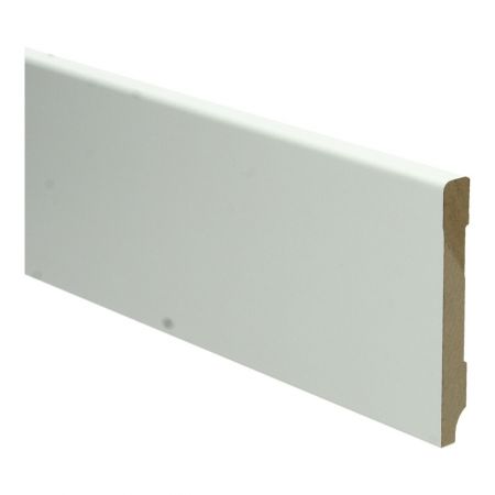 MDF Moderne plint 90x12 wit voorgelakt RAL 9010