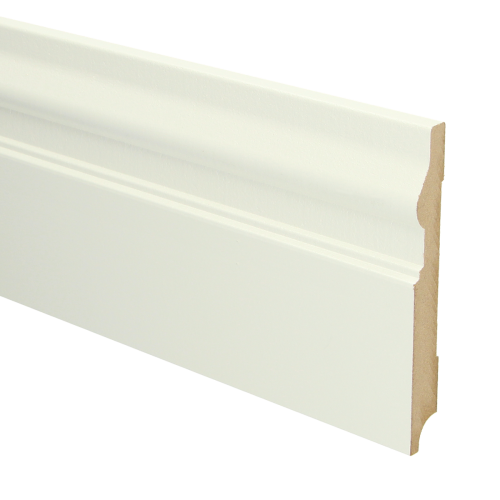 MDF Renaissance plint 150x18 wit voorgelakt RAL9010 - lengte 240cm