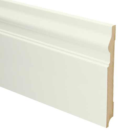 MDF Renaissance plint 190x18 wit voorgelakt RAL9010 - lengte 240cm