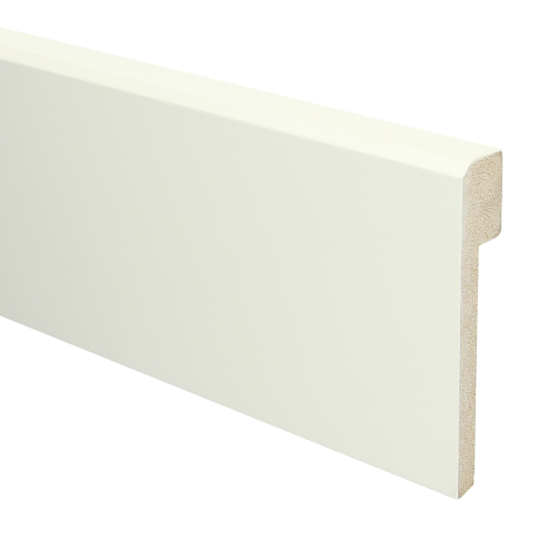 MDF Renovatieplint klassiek 120x22 voorgelakt RAL9010 - lengte240cm