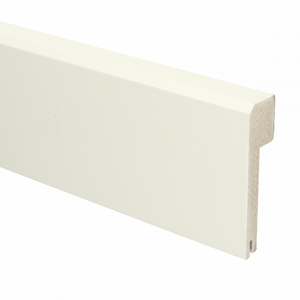MDF Renovatieplint Klassiek 85x22 wit voorgelakt RAL9010 + uitsparing - lengte 240cm - afbeelding 1
