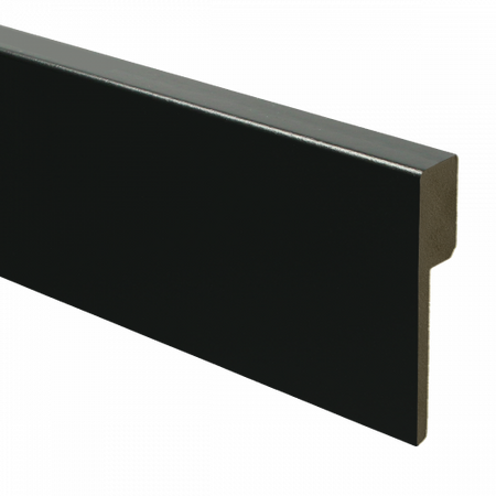 MDF Renovatieplint modern 90x18 voorgelakt RAL9005 - lengte 240cm