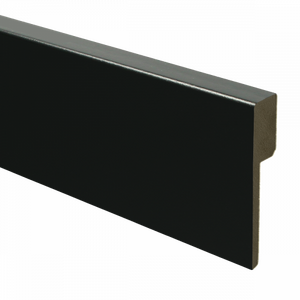 MDF Renovatieplint modern 90x18 voorgelakt RAL9005 - lengte 240cm