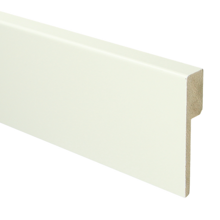 MDF Renovatieplint modern 90x18 voorgelakt RAL9010 - lengte 240cm