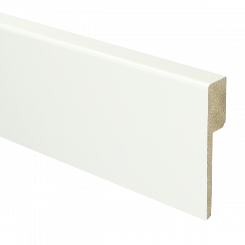 MDF Renovatieplint modern 90x18 voorgelakt RAL9016 - lengte 240cm