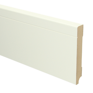 MDF Tijdloze plint 120x18 wit voorgelakt RAL9010 - lengte 240cm