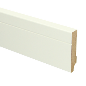 MDF Tijdloze plint 70x12 wit voorgelakt RAL9010 - lengte 240cm