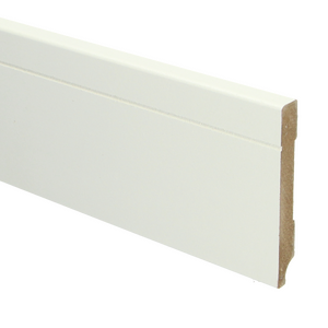 MDF Tijdloze plint 90x12 wit voorgelakt RAL9010 - lengte 240cm