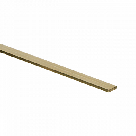 Messing bies ongepolijst 2,0 x 10 mm - 300cm (per stuk) - afbeelding 1