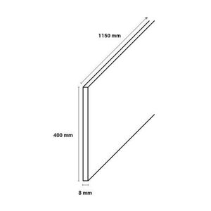 PPC - Dubbel Stootbord folie - kleur RAL9003 / RAL9016 - 115 cm x 40 cm - afbeelding 3