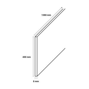 PPC - Dubbel Stootbord folie - kleur RAL9003 / RAL9016 - 138 cm x 40 cm - afbeelding 3