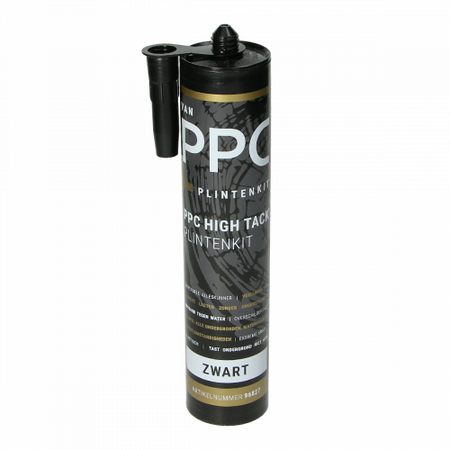 PPC High Tack Plintenkit - zwart RAL9005 290 ml