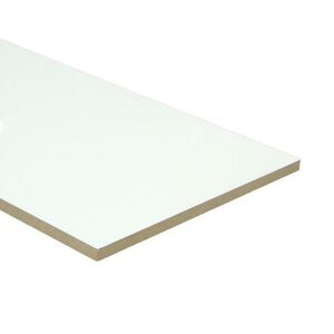 PPC - Stootbord wit gegrond - 115 cm x 18 cm