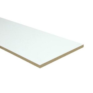 PPC - Stootbord wit gegrond - 92 cm x 18 cm